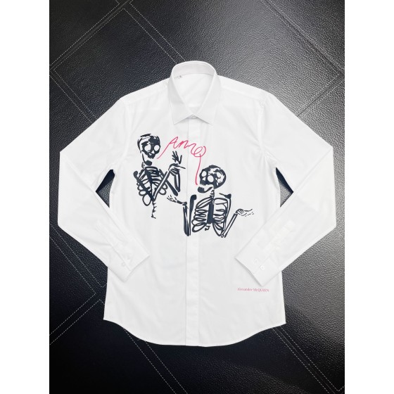 McQueen Cartoon Skeleton Graffiti Shirt